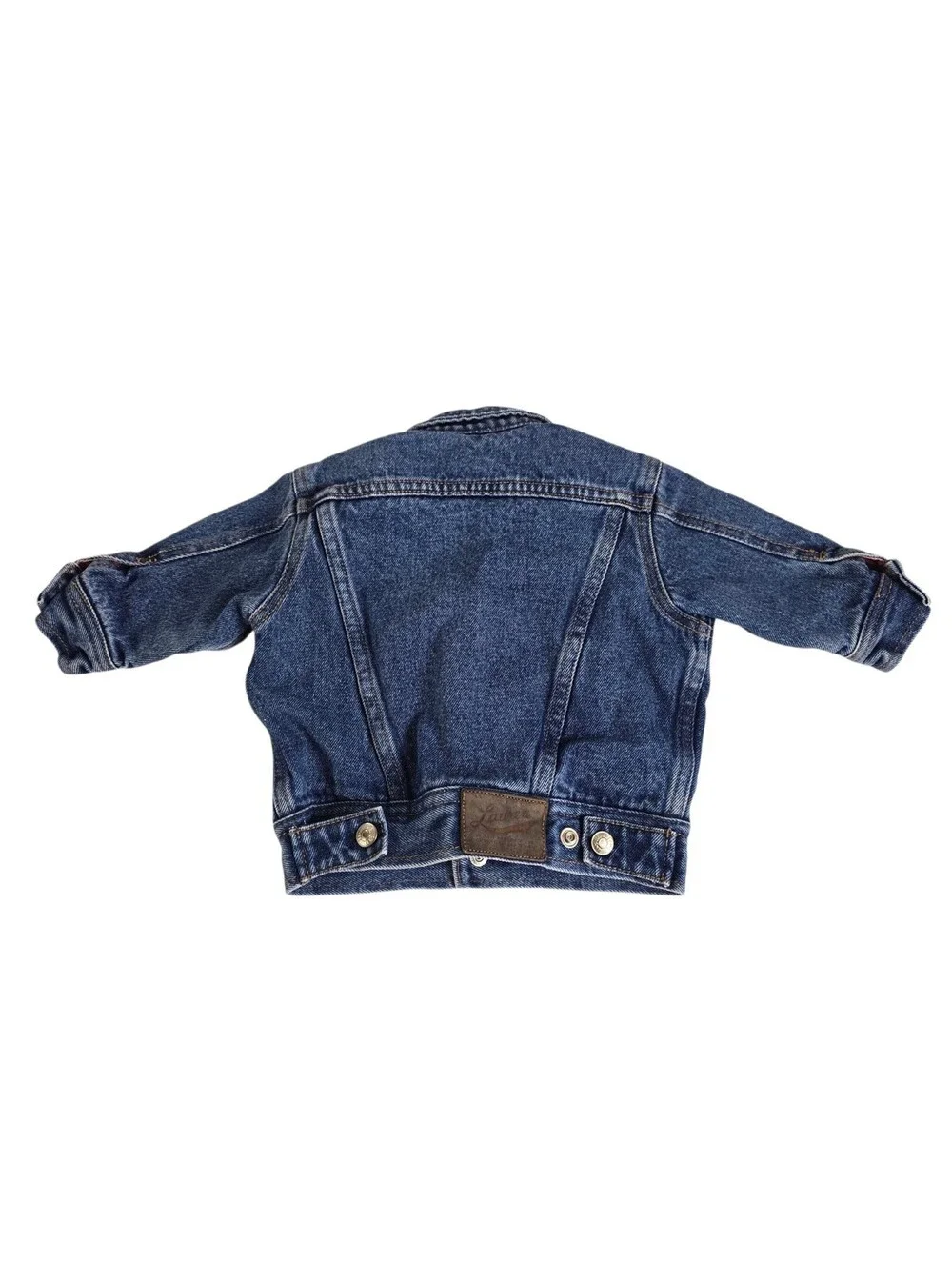 Vintage Baby 3-12 Months Denim Ralph Lauren Jean Jacket Fish AOP Lined Classic